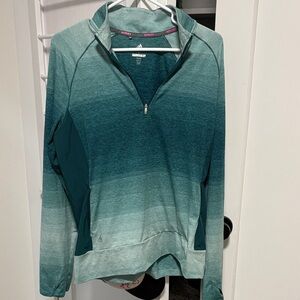 adidas Women’s Teal Ombre Quarter-Zip Pullover Sweatshirt